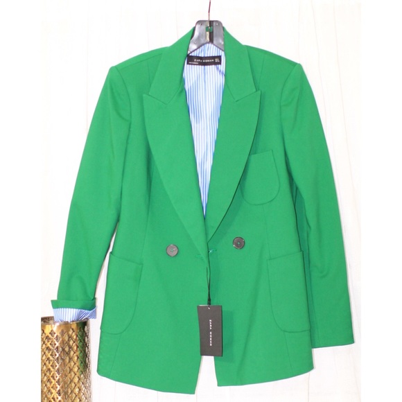 Zara Jackets & Blazers - NWT Zara Green Blazer